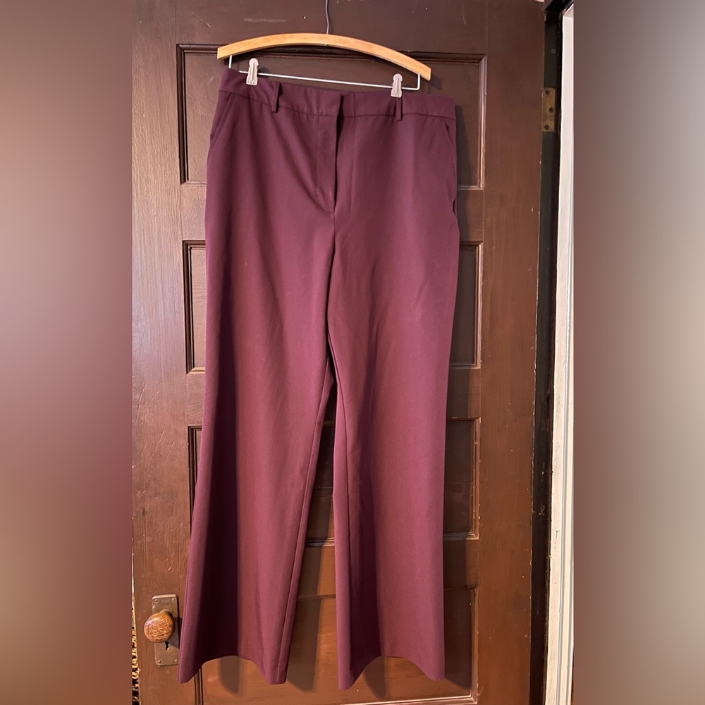 Worthington Burgundy Women's Wide Leg Trousers